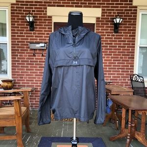 Under Armour Black Pullover Jacket Raincoat Medium